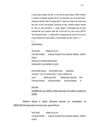 Relatório CPMI do Cachoeira parte 2