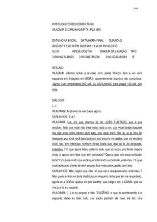 Relatório CPMI do Cachoeira parte 2