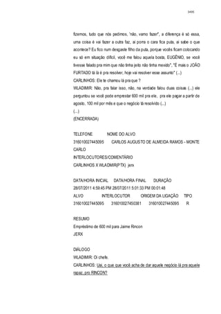 Relatório CPMI do Cachoeira parte 2