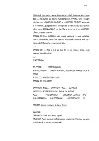 Relatório CPMI do Cachoeira parte 2