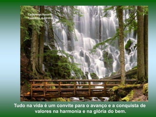 Cachoeiras Russell,
     Tasmânia, Austrália




Tudo na vida é um convite para o avanço e a conquista de
         valores na harmonia e na glória do bem.
 