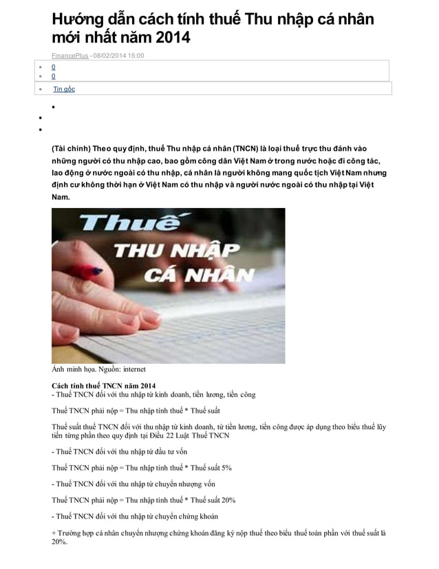 Cach tinh thue tncn moinhat pdf