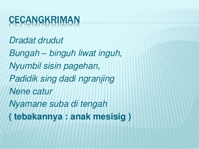 Cacimpedan Bahasa Bali