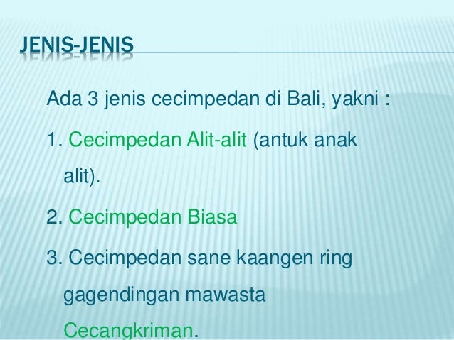 Cacimpedan Bahasa Bali