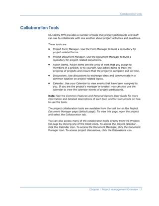 Ca Clarity PPM Project Management User Guide | PDF