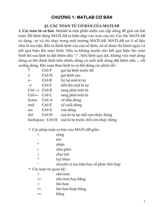 Cac Lenh Trong Matlab