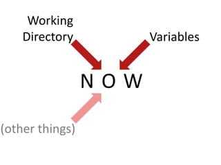 WorkingDirectoryVariablesNOW(other things)