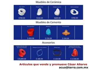 Artículos que vende y promueve César Añorve
                          acua@terra.com.mx
 
