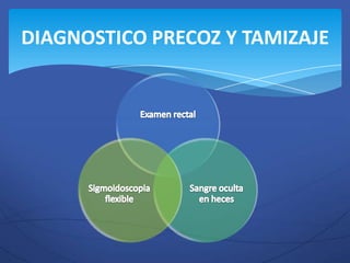 DIAGNOSTICO PRECOZ Y TAMIZAJE
 