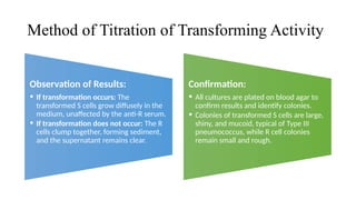Pneumococcus Transformation STUDIES ON THE CHEMICAL NATURE OF THE SUBSTANCE INDUCING TRANSFORMATION ...