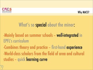 Minor in Area and Cultural Studies (MACS), v2014 | PPT