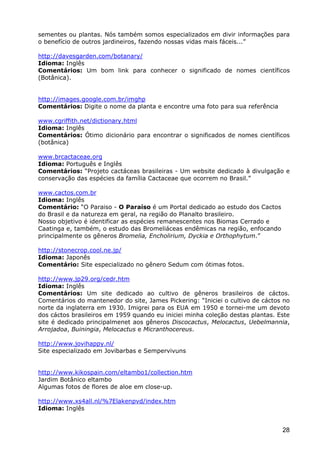 Cactáceas e Suclentas