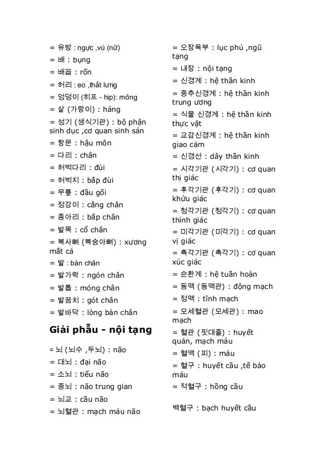 Cac tu vung han quoc thong dung