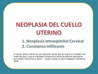 Cáncer cervicouterino. Patología Especial.