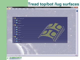 Tread top/bot /lug surfaces