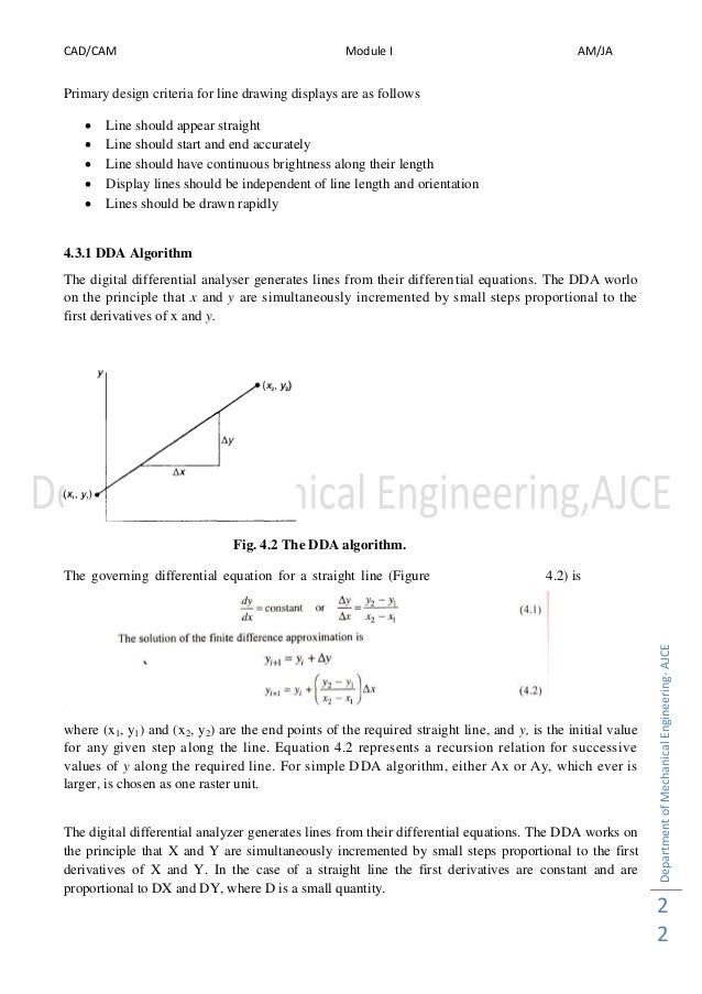 Digital Differential Analyzer Line Drawing Algorithm In Java : Evolution of cad cam