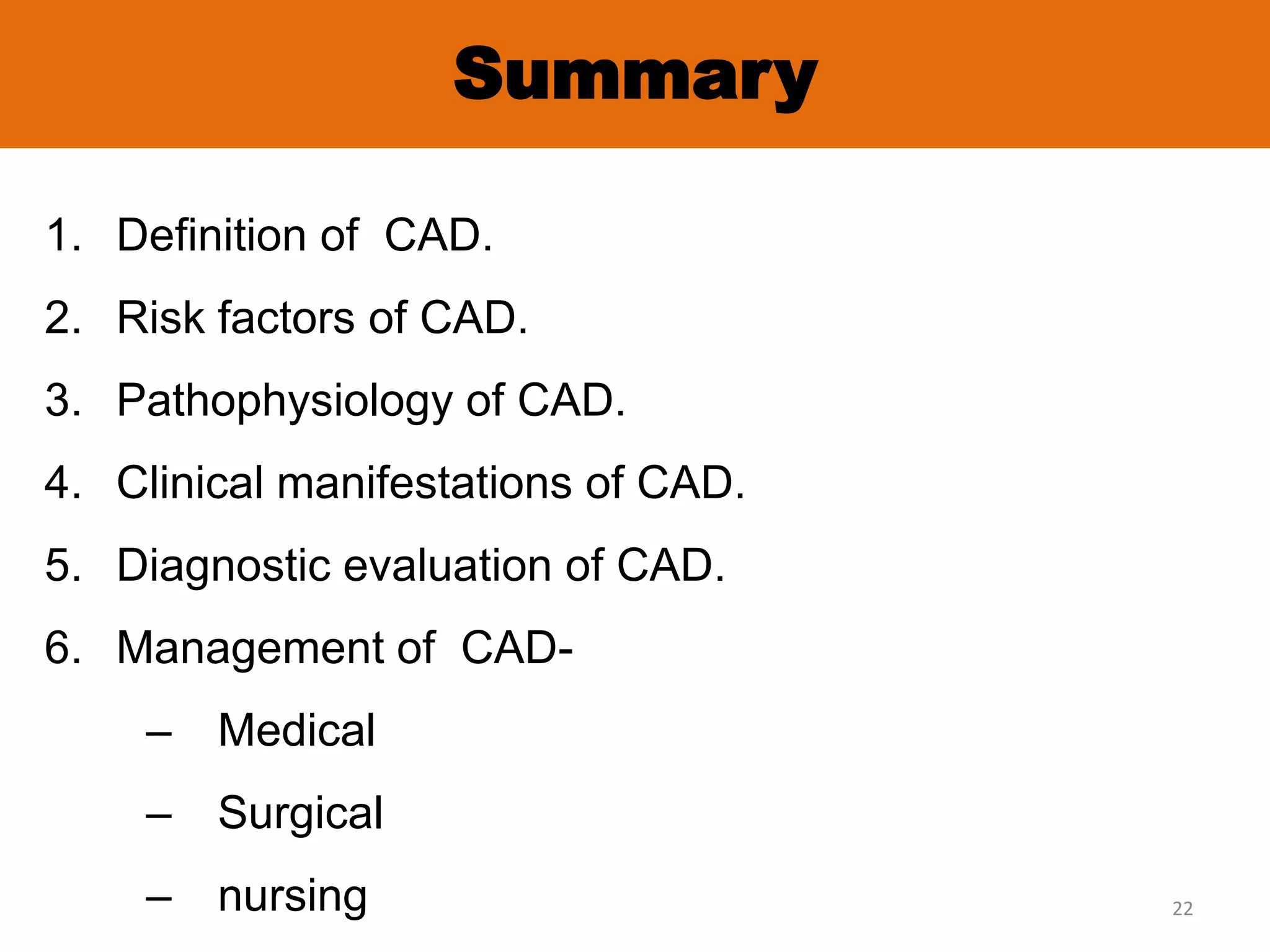 coronary artery disease (CAD) | PPTX
