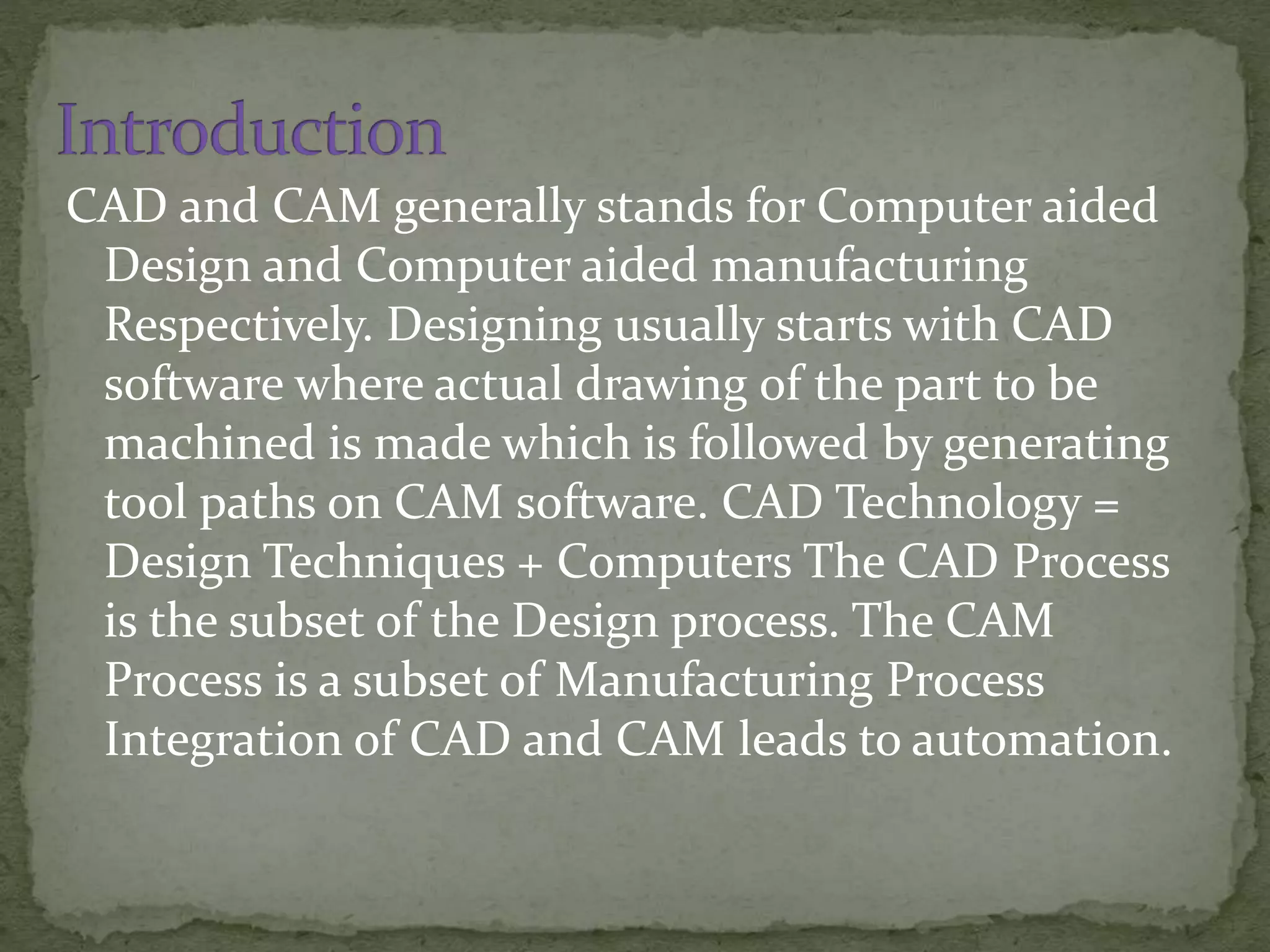 Cad cam | PPTX