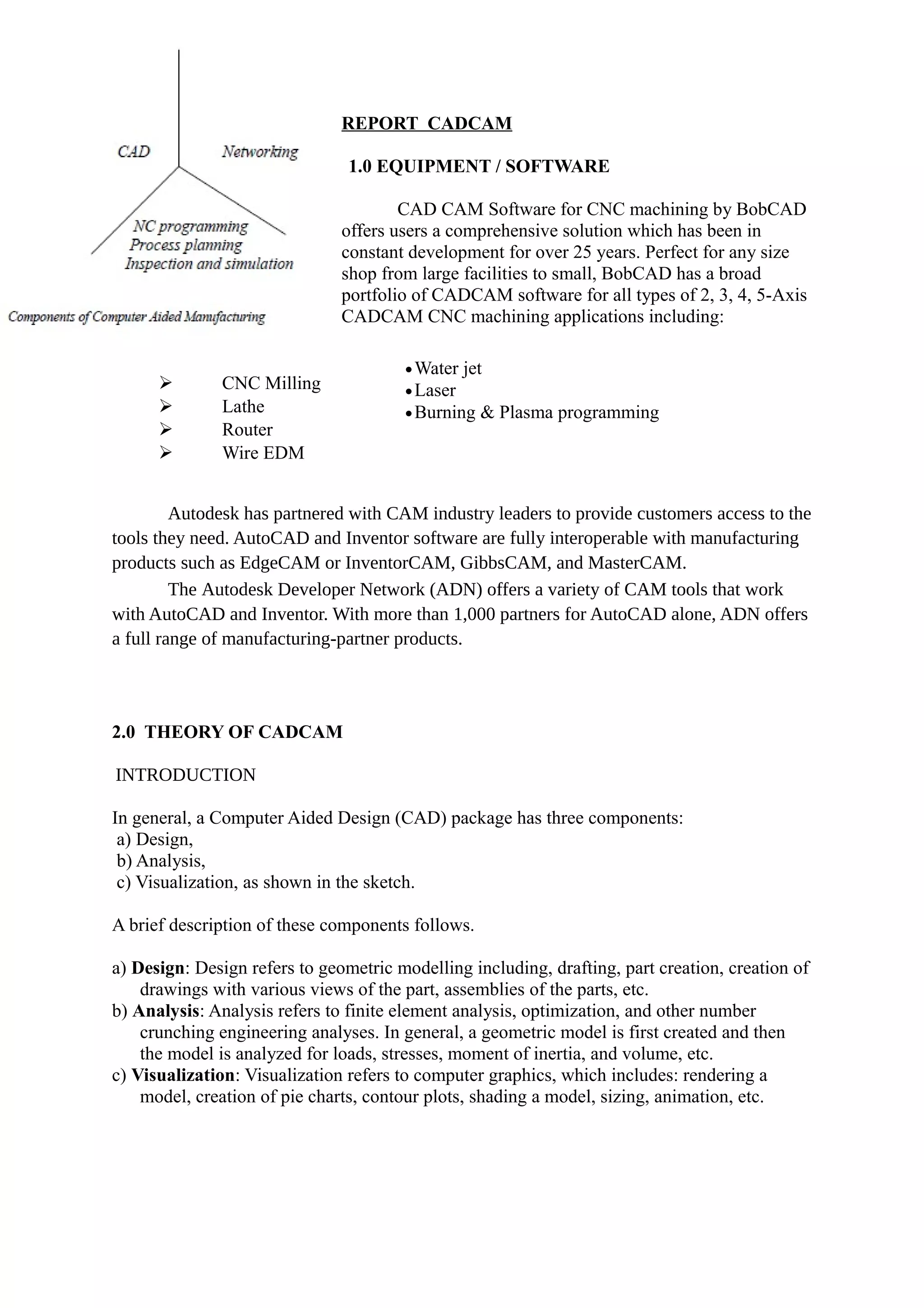 Cad cam report-final (mechanical workshop) | ODT