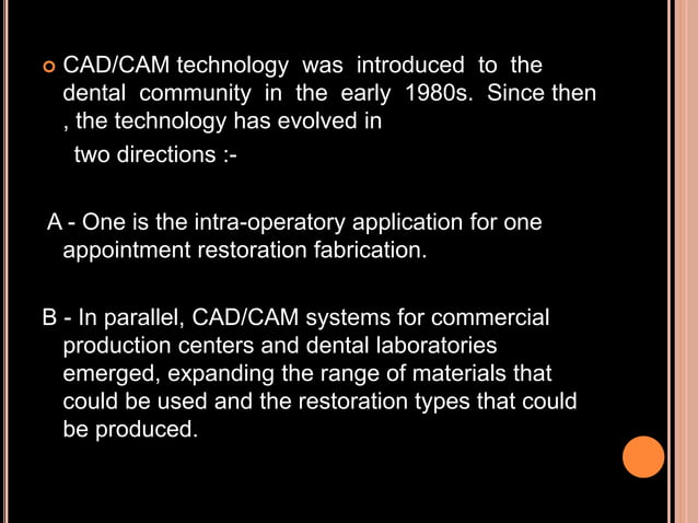 Cad cam and cad-cim in restorative dentistry | PPTX | Dental Health ...