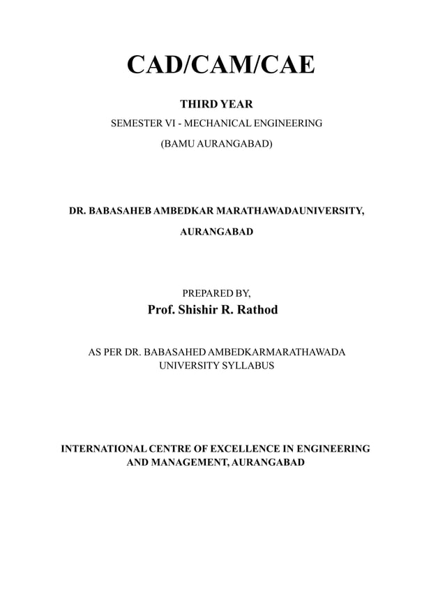COMPUTER AIDED DESIGN / COMPUTER AIDED MANUFACTURING (CAD/CAM | PPTX