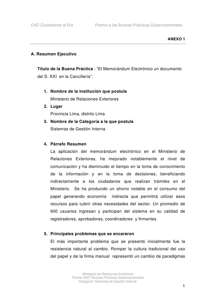 formato de memo