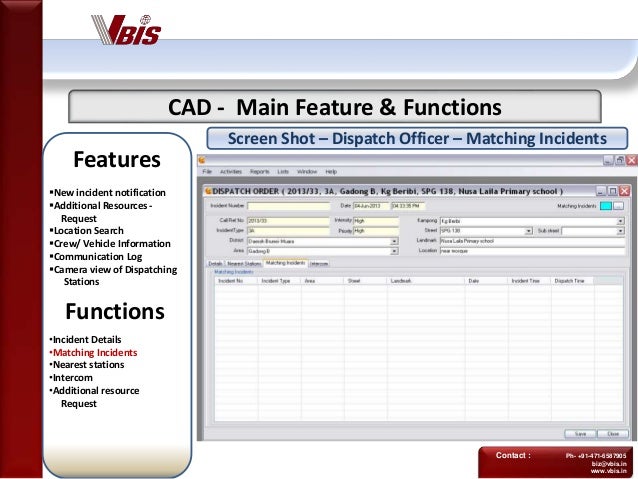 what is a cad incident report