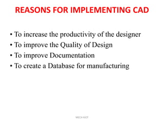 Learn about cad and cam for engineering study | PDF