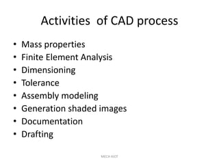 Learn about cad and cam for engineering study | PDF