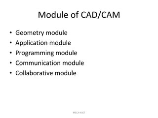 Learn about cad and cam for engineering study | PDF