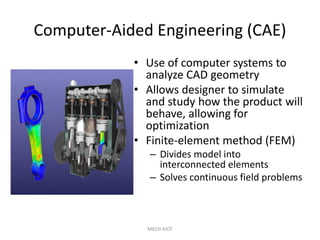 Learn about cad and cam for engineering study | PDF