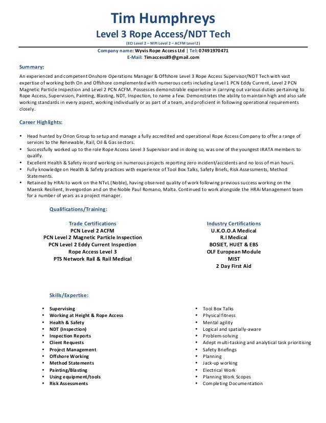tim humphreys cv childminder cv sample