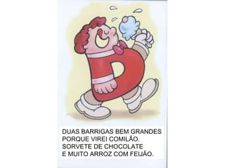 DUAS BARRIGAS BEM GRANDES PORQUE VIREI COMILÃO. SORVETE DE CHOCOLATE E MUITO ARROZ COM FEIJÃO. 