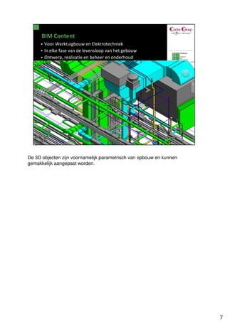 De 3D objecten zijn voornamelijk parametrisch van opbouw en kunnen
gemakkelijk aangepast worden.




                                                                     7
 