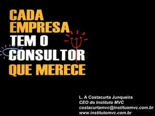 L. A Costacurta Junqueira
CEO do Instituto MVC
costacurtamvc@instituomvc.com.br
www.institutomvc.com.br

 