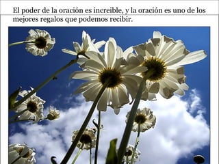 El poder de la oración es increible, y la oración es uno de los mejores regalos que podemos recibir. 