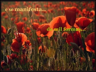 e se manifesta...


                    de mil formas...
 