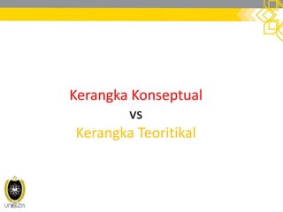 Kerangka Konseptual
vs
Kerangka Teoritikal
 