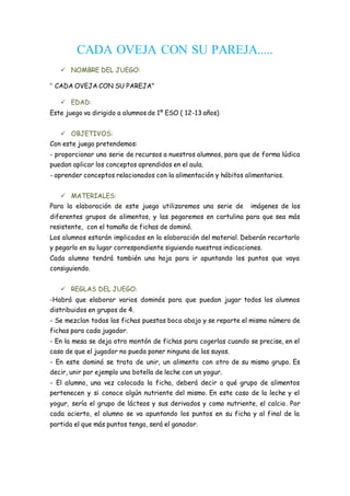 Cada oveja con su pareja | DOCX
