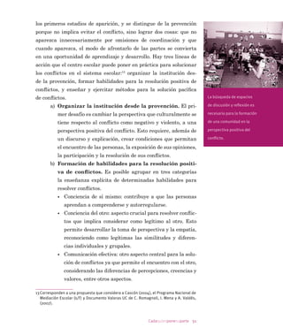 $XGD D FRPSUHQGHU HO VLJQLÀFDGR GH ORV FRQ
ÁLFWRV HQ OD HVFXHOD  D UHVROYHUORV GH PDQHUD FRQVWUXFWLYD
0DUD 6HOYLQL 3DOD]]ROL  