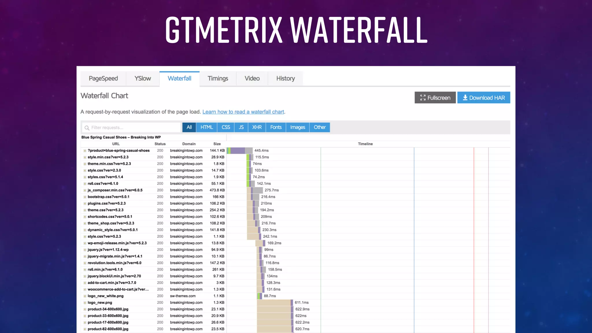 GTMETRIX WATERFALL
 