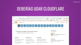 DEBERÍAS USAR CLOUDFLARE
@chrislema
 