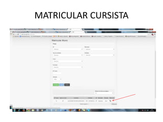 MATRICULAR CURSISTA
 