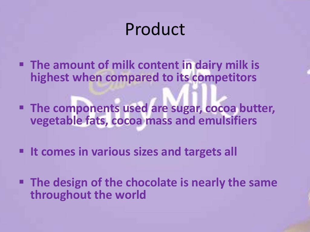 Cadbury Dairy Milk STP and 4P's