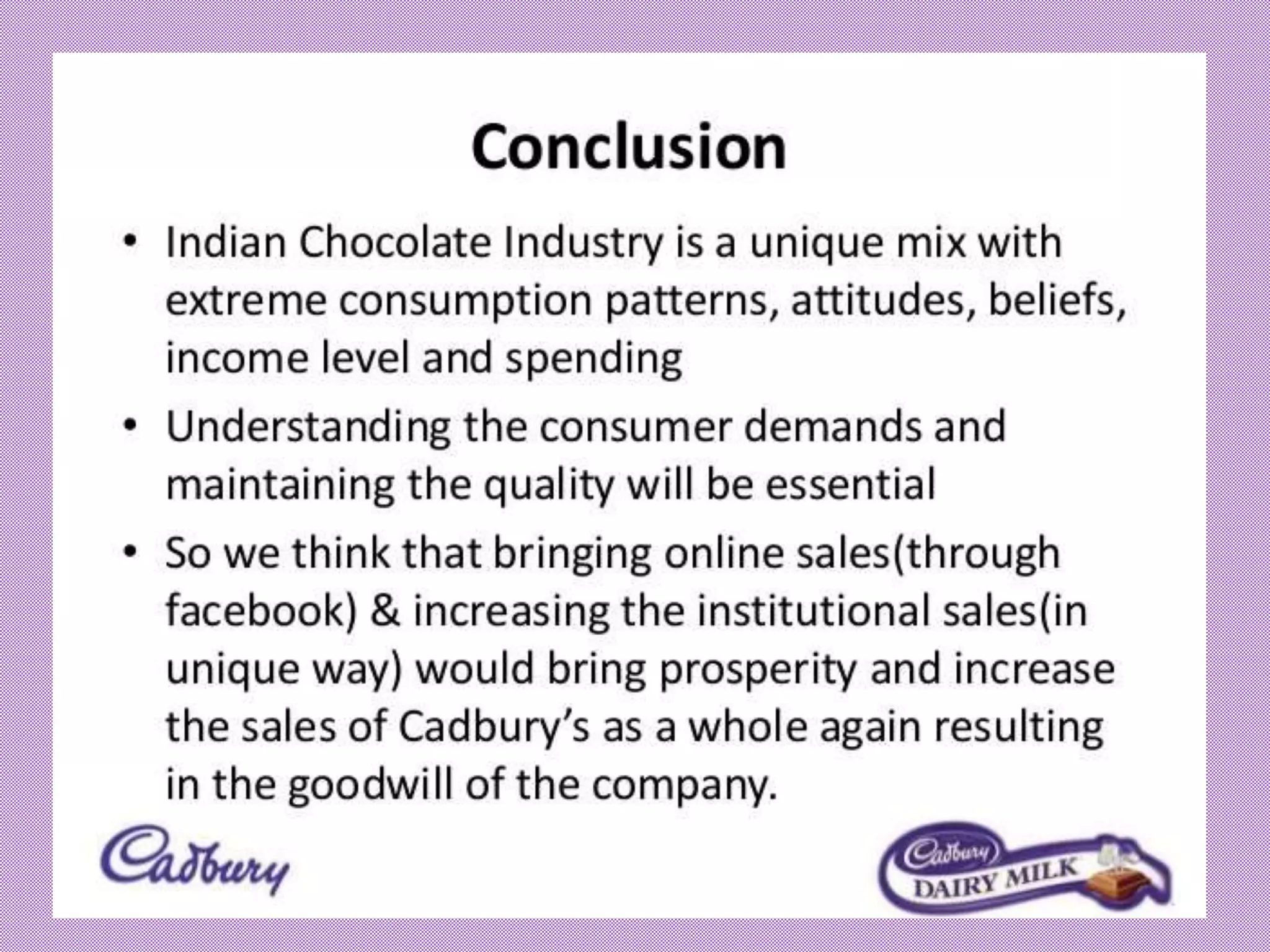Cadbury ms project