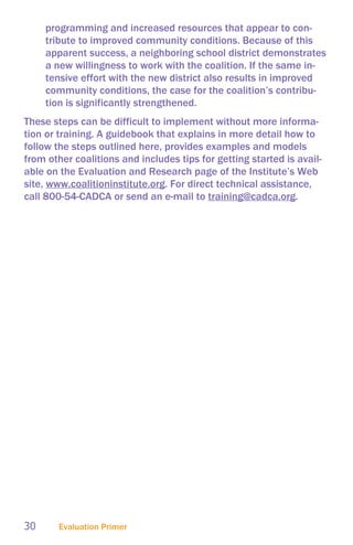 CADCA Evaluation Primer | PDF