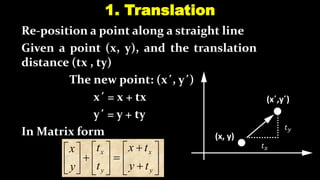 Comprehensive Guide to 2D and 3D Geometric Transformations and Matrix ...
