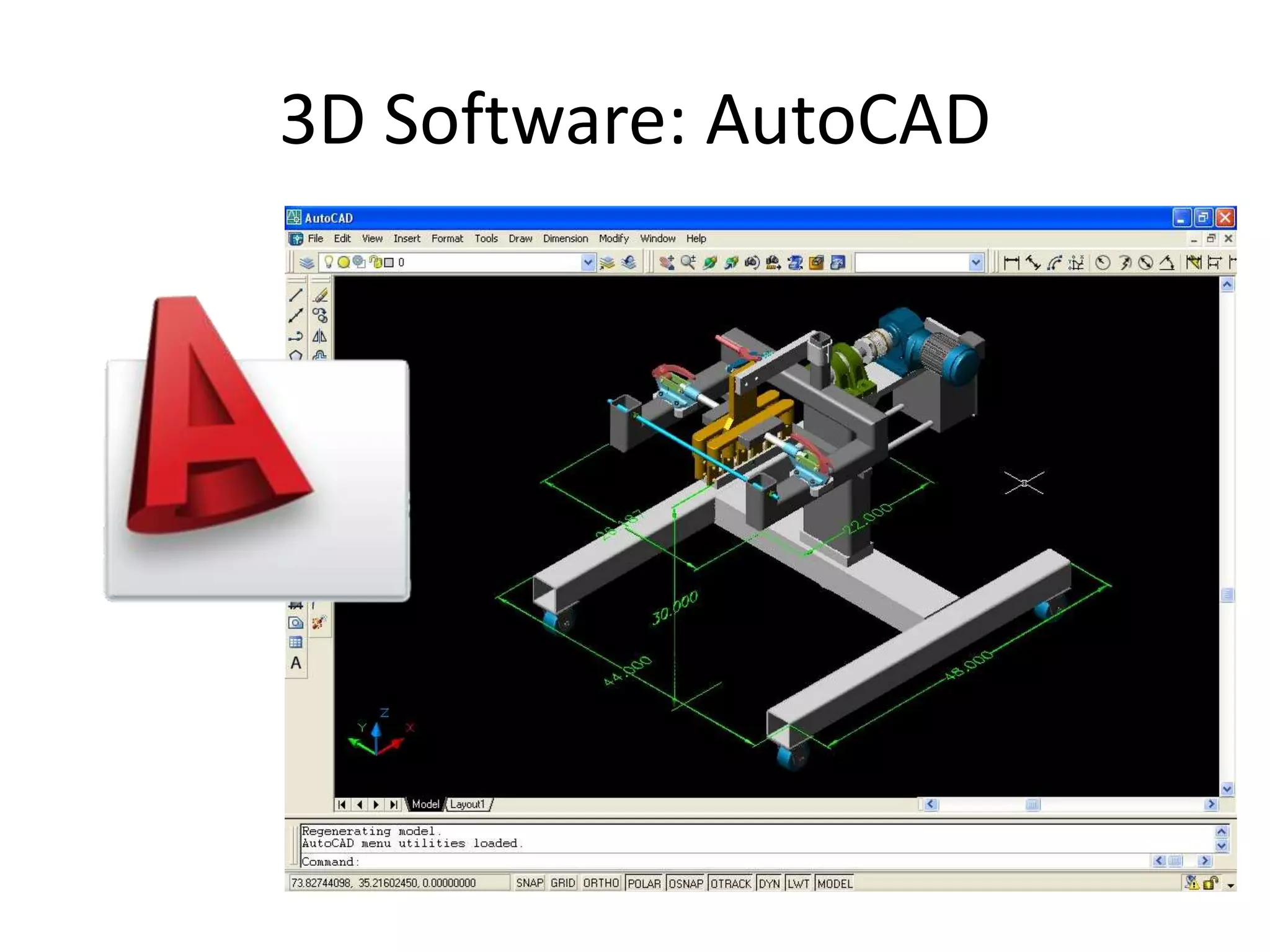 3D Software: AutoCAD
 