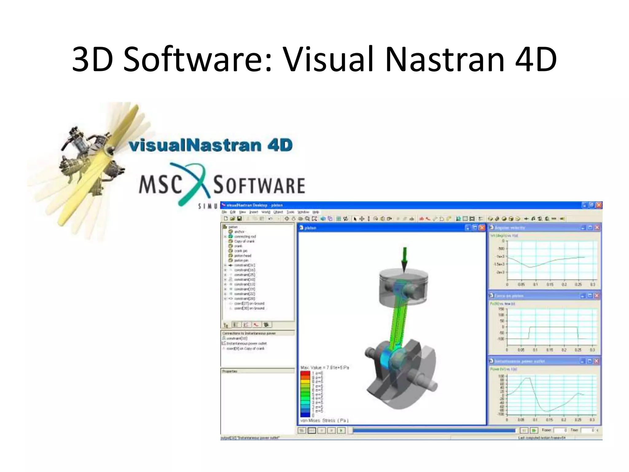 3D Software: Visual Nastran 4D
 