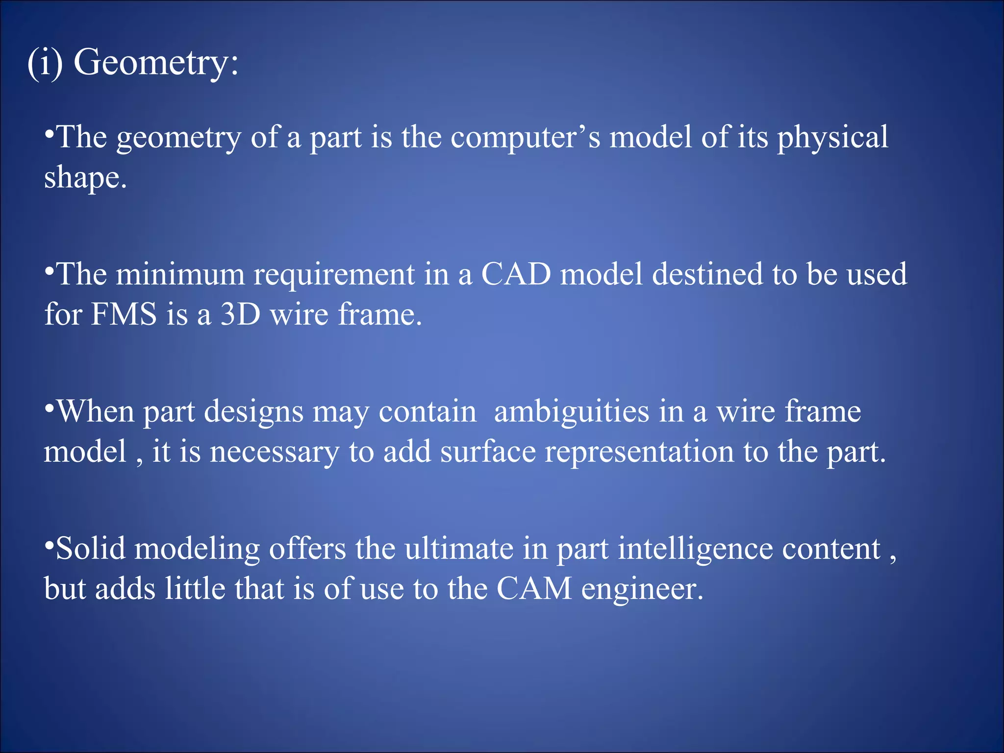 Cadcam considerations about fms | PPT